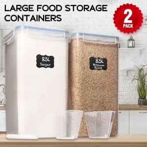 2Pcs Large Food Storage Containers