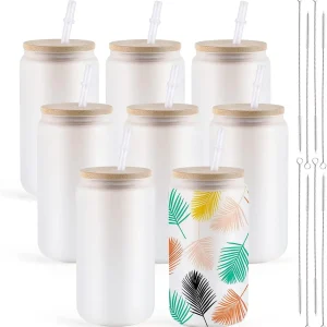 8 Pack 16OZ Glass Tumblers
