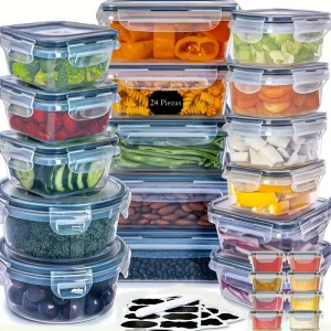 48Pcs BPA-Free Food Storage